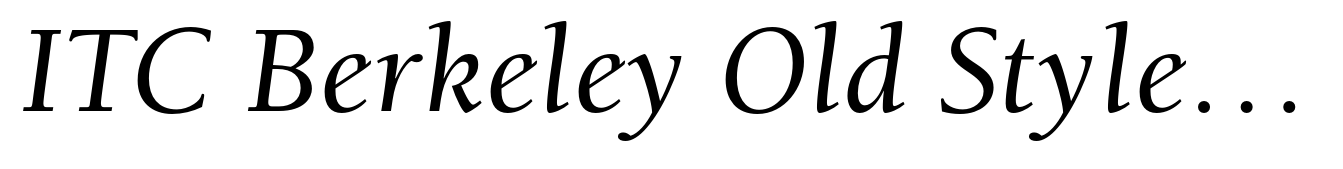 ITC Berkeley Old Style Pro Medium Italic